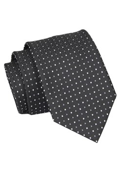 Krawat - ALTIES - Czarny, Wzór Geometryczny KRALTS0843 ze sklepu JegoSzafa.pl w kategorii Krawaty - zdjęcie 147823886