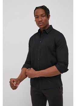 Solid Koszula męska kolor czarny regular z kołnierzykiem button-down ze sklepu ANSWEAR.com w kategorii Koszule męskie - zdjęcie 147863775