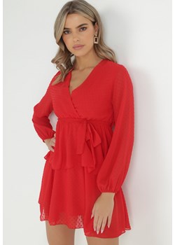 Czerwona Sukienka Sharpblaze ze sklepu Born2be Odzież w kategorii Sukienki - zdjęcie 147864467