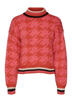 Sweter "Alecia" w kolorze czerwono-różowym ze wzorem ze sklepu Limango Polska w kategorii Swetry damskie - zdjęcie 147871399