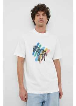 PS Paul Smith t-shirt bawełniany kolor biały z nadrukiem ze sklepu ANSWEAR.com w kategorii T-shirty męskie - zdjęcie 147872557