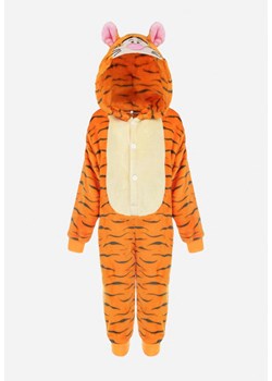 Pomarańczowa Piżama Jednoczęściowy Kombinezon Tygrysek Nicena ze sklepu Born2be Odzież w kategorii Piżamy dziecięce - zdjęcie 147904176