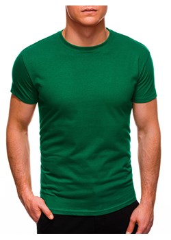 T-shirt męski basic 970S - zielony ze sklepu Edoti w kategorii T-shirty męskie - zdjęcie 147908348