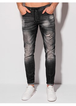 Spodnie męskie jeansowe 1311P - czarne ze sklepu Edoti w kategorii Jeansy męskie - zdjęcie 147909058