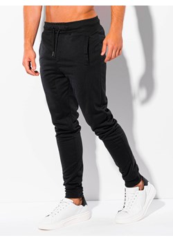 Spodnie męskie dresowe 989P - czarne ze sklepu Edoti w kategorii Spodnie męskie - zdjęcie 147909708