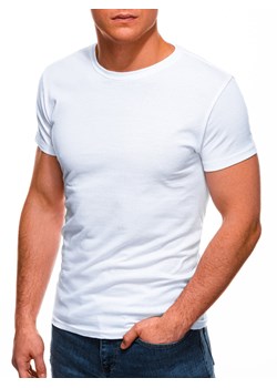 T-shirt męski basic 970S - biały ze sklepu Edoti w kategorii T-shirty męskie - zdjęcie 147909776