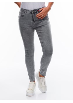 Spodnie damskie jeansowe 210PLR - jasnoszare ze sklepu Edoti w kategorii Jeansy damskie - zdjęcie 147909885