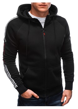 Bluza męska z kapturem 1537B - czarna ze sklepu Edoti w kategorii Bluzy męskie - zdjęcie 147910057