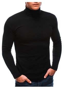 Sweter męski z golfem 213E - czarny ze sklepu Edoti w kategorii Swetry męskie - zdjęcie 147910218