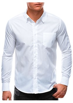 Koszula męska z długim rękawem 597K - biała ze sklepu Edoti w kategorii Koszule męskie - zdjęcie 147910235