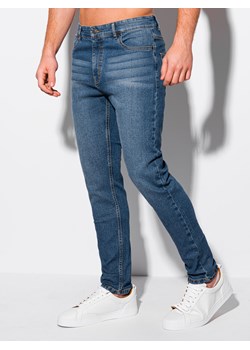 Spodnie męskie jeansowe 1115P - niebieskie ze sklepu Edoti w kategorii Jeansy męskie - zdjęcie 147910538