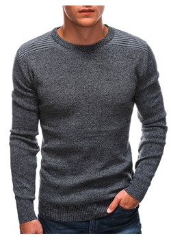 Sweter męski 211E - grafitowy ze sklepu Edoti w kategorii Swetry męskie - zdjęcie 147910688