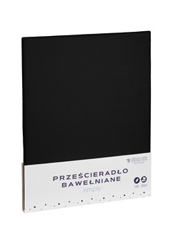 Prześcieradło bawełniane Simply 437A - czarne ze sklepu Edoti w kategorii Prześcieradła - zdjęcie 147911215