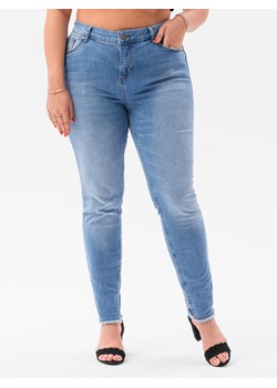 Spodnie damskie jeansowe Plus Size 161PLR - niebieskie ze sklepu Edoti w kategorii Jeansy damskie - zdjęcie 147913765