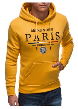 Bluza męska z kapturem 1513B - żółta ze sklepu Edoti w kategorii Bluzy męskie - zdjęcie 147913846