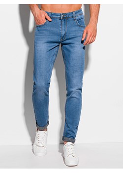 Spodnie męskie jeansowe 1101P - niebieskie ze sklepu Edoti w kategorii Jeansy męskie - zdjęcie 147913858