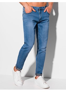 Spodnie męskie jeansowe 1101P - niebieskie ze sklepu Edoti w kategorii Jeansy męskie - zdjęcie 147913859