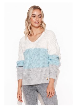 Sweter w kolorze niebiesko-szaro-kremowym ze sklepu Limango Polska w kategorii Swetry damskie - zdjęcie 147925857