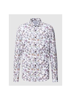 Koszula biznesowa o kroju body fit z kwiatowym wzorem ze sklepu Peek&Cloppenburg  w kategorii Koszule męskie - zdjęcie 147933018