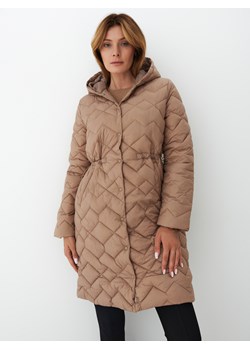 Mohito - Płaszcz z pikowaniem - Beżowy ze sklepu Mohito w kategorii Płaszcze damskie - zdjęcie 147940097