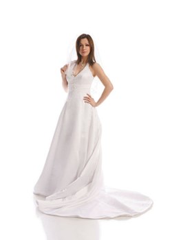 Suknia Ślubna FSS501 BIAŁY ze sklepu fokus.pl w kategorii Sukienki - zdjęcie 14796318