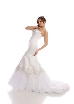 Suknia Ślubna FSS503 BIAŁY ze sklepu fokus.pl w kategorii Sukienki - zdjęcie 14796896
