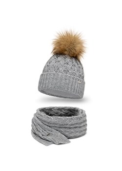Komplet czapka przedłużana i szalik ze sklepu PaMaMi w kategorii Czapki zimowe damskie - zdjęcie 147969436
