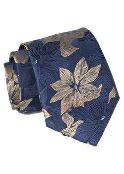 Krawat - ALTIES - Duże Kwiaty, Granat  KRALTS0813 ze sklepu JegoSzafa.pl w kategorii Krawaty - zdjęcie 147976226