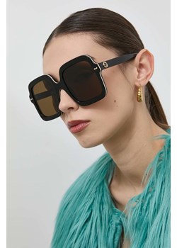 Gucci okulary przeciwsłoneczne GG1241S damskie kolor czarny ze sklepu ANSWEAR.com w kategorii Okulary przeciwsłoneczne damskie - zdjęcie 148019445