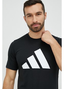 adidas Performance t-shirt treningowy kolor czarny z nadrukiem IB8273 ze sklepu ANSWEAR.com w kategorii T-shirty męskie - zdjęcie 148020155