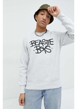Champion bluza Champion x Beastie Boys męska kolor szary z nadrukiem ze sklepu ANSWEAR.com w kategorii Bluzy męskie - zdjęcie 148029708