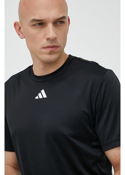 adidas Performance t-shirt treningowy HIIT Base kolor czarny gładki ze sklepu ANSWEAR.com w kategorii T-shirty męskie - zdjęcie 148030106