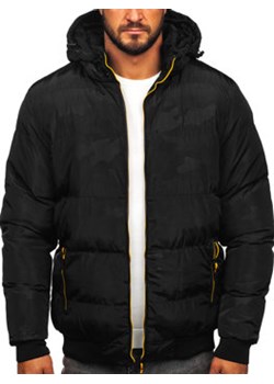 Czarna pikowana kurtka męska zimowa Denley 7270 ze sklepu Denley w kategorii Kurtki męskie - zdjęcie 148030347