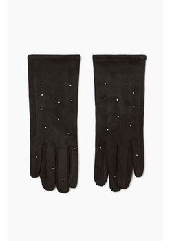 Zamszowe rękawiczki z dżetami w kolorze czarnym 3905, Kolor czarny, Rozmiar uniwersalny, Moodo ze sklepu Primodo w kategorii Rękawiczki damskie - zdjęcie 148037458