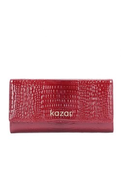 Czerwony portfel damski ze sklepu Kazar w kategorii Portfele damskie - zdjęcie 148095687