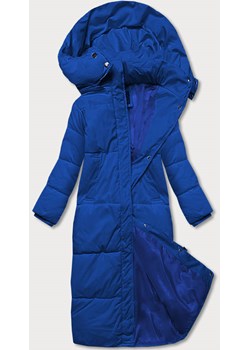 Długa kurtka zimowa damska niebieska (AG3-3031) ze sklepu goodlookin.pl w kategorii Płaszcze damskie - zdjęcie 148103836