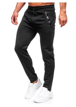Czarne spodnie męskie dresowe Denley YK180 ze sklepu Denley w kategorii Spodnie męskie - zdjęcie 148113618