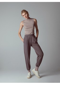 Reserved - Spodnie z dresowej dzianiny - Szary ze sklepu Reserved w kategorii Spodnie damskie - zdjęcie 148133257