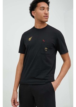 Adidas t-shirt bawełniany kolor czarny z aplikacją ze sklepu ANSWEAR.com w kategorii T-shirty męskie - zdjęcie 148136907