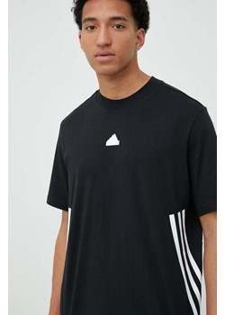 adidas t-shirt bawełniany kolor czarny z nadrukiem ze sklepu ANSWEAR.com w kategorii T-shirty męskie - zdjęcie 148136917