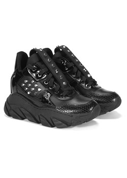 Czarne sneakersy damskie MERCI ze sklepu Domenoshoes w kategorii Buty sportowe damskie - zdjęcie 148148717