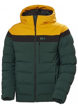 Męska kurtka narciarska HELLY HANSEN BOSSANOVA PUFFY JACKET - zielona ze sklepu Sportstylestory.com w kategorii Kurtki męskie - zdjęcie 148152086