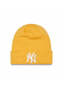Męska czapka zimowa NEW ERA LEAGUE ESS CUFF BEANIE NEW YORK YANKEES - żółta ze sklepu Sportstylestory.com w kategorii Czapki zimowe męskie - zdjęcie 148152497