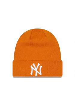 Męska czapka zimowa NEW ERA LEAGUE ESS CUFF BEANIE NEW YORK YANKEES - pomarańczowa ze sklepu Sportstylestory.com w kategorii Czapki zimowe męskie - zdjęcie 148152498