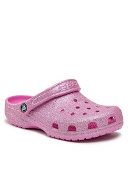 Klapki Crocs - Classic Glitter 207551 Rose Pink ze sklepu eobuwie.pl w kategorii Klapki damskie - zdjęcie 148165786