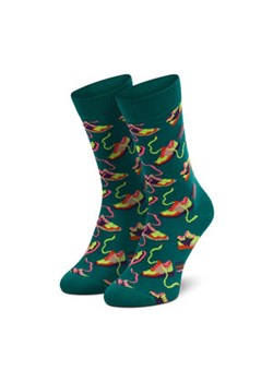 Skarpety wysokie damskie Happy Socks - RFI01-7500 Zielony ze sklepu eobuwie.pl w kategorii Skarpetki damskie - zdjęcie 148188678