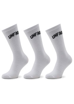 Zestaw 3 par wysokich skarpet unisex Unfair Athletics - Curved UNFR22-165 White ze sklepu eobuwie.pl w kategorii Skarpetki damskie - zdjęcie 148189997