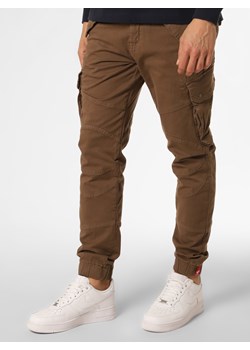 Alpha Industries Spodnie Mężczyźni Bawełna brązowy jednolity ze sklepu vangraaf w kategorii Spodnie męskie - zdjęcie 148209318