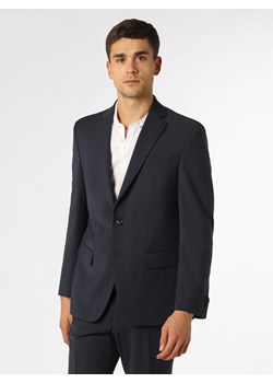 Pierre Cardin Męska marynarka od garnituru modułowego Mężczyźni Regular Fit Sztuczne włókno granatowy wypukły wzór tkaniny ze sklepu vangraaf w kategorii Marynarki męskie - zdjęcie 148209326