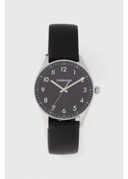 Calvin Klein zegarek męski kolor czarny ze sklepu ANSWEAR.com w kategorii Zegarki - zdjęcie 148243309